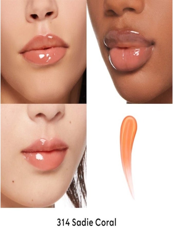 Gucci Hydrating Plumping Lip Gloss 6.5ml – 314 - Sadie Coral High-Shine Volumizing Gloss with Moisture Boost - Image 2
